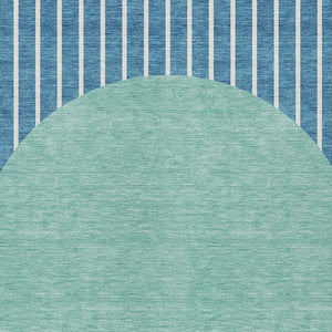 Homeroots 3' Black And Beige Striped Washable Area Rug - Durable, Stylish Design For Indoor And Outdoor Use 5' X 8' Polyester 597200