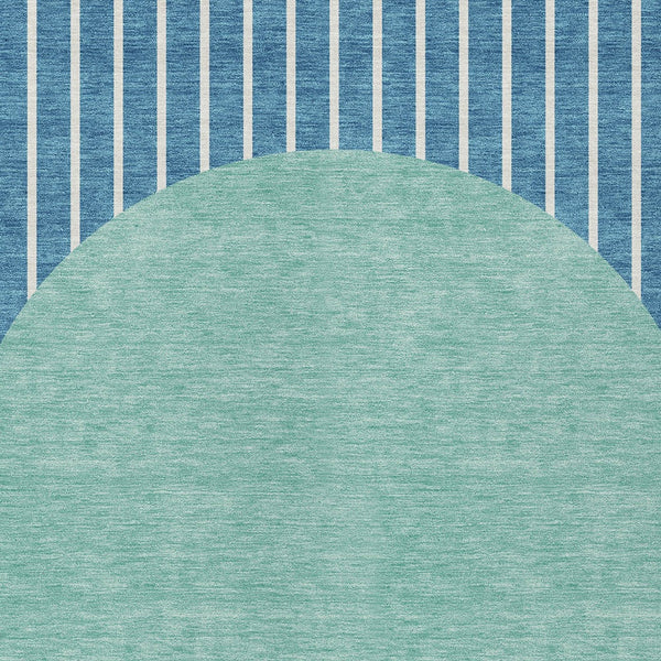 Homeroots 3' Black And Beige Striped Washable Area Rug - Durable, Stylish Design For Indoor And Outdoor Use 5' X 8' Polyester 597200