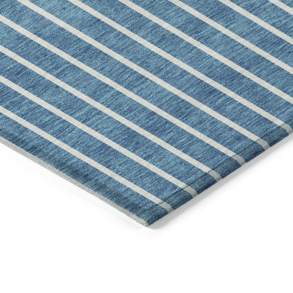 Homeroots 3' Black And Beige Striped Washable Area Rug - Durable, Stylish Design For Indoor And Outdoor Use 8' X 10' Polyester 597202