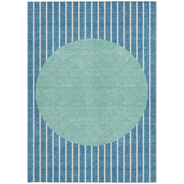 Homeroots 3' Black And Beige Striped Washable Area Rug - Durable, Stylish Design For Indoor And Outdoor Use 9' X 12' Polyester 597203