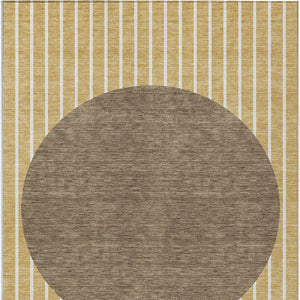 Homeroots 3' Black And Beige Striped Washable Area Rug - Durable, Stylish Design For Indoor And Outdoor Use 3' X 5' Polyester 597205