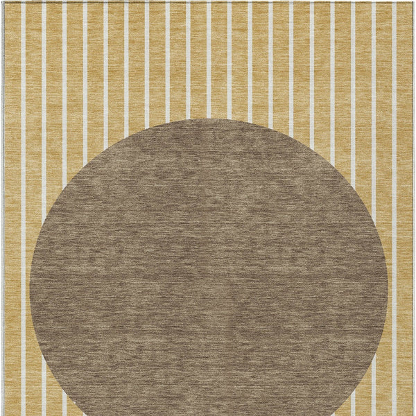 Homeroots 3' Black And Beige Striped Washable Area Rug - Durable, Stylish Design For Indoor And Outdoor Use 3' X 5' Polyester 597205