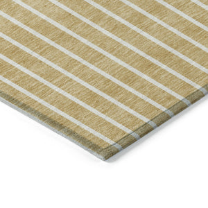 Homeroots 3' Black And Beige Striped Washable Area Rug - Durable, Stylish Design For Indoor And Outdoor Use 9' X 12' Polyester 597209