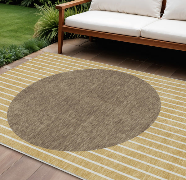 Homeroots 3' Black And Beige Striped Washable Area Rug - Durable, Stylish Design For Indoor And Outdoor Use 10' X 14' Polyester 597210