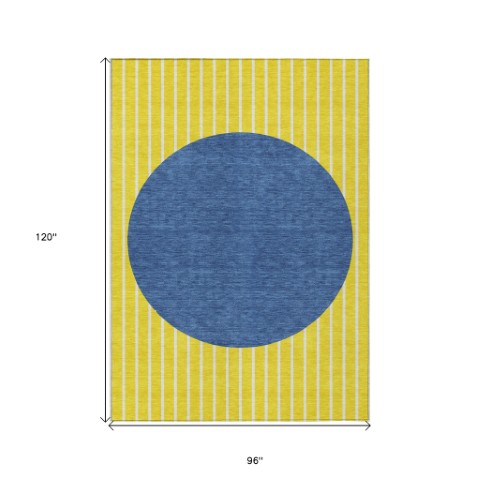 Homeroots 3' Black And Beige Striped Washable Area Rug - Durable, Stylish Design For Indoor And Outdoor Use 8' X 10' Polyester 597214