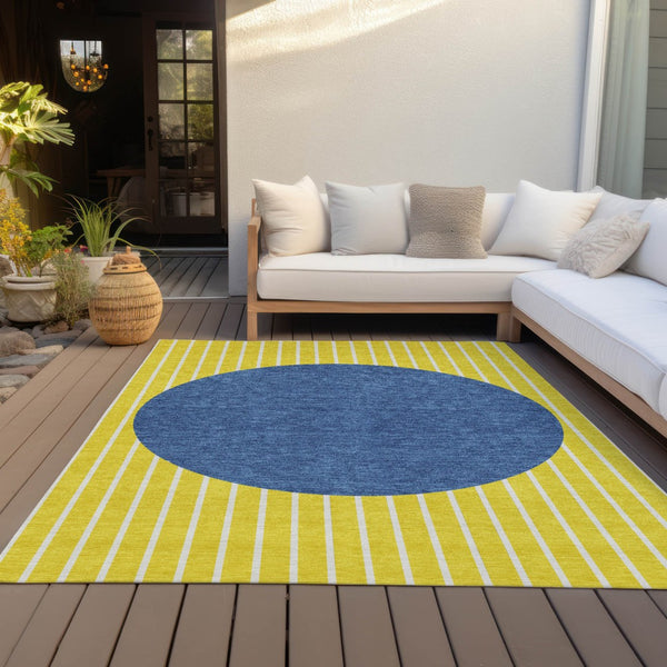 Homeroots 3' Black And Beige Striped Washable Area Rug - Durable, Stylish Design For Indoor And Outdoor Use 9' X 12' Polyester 597215