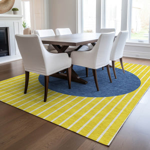 Homeroots 3' Black And Beige Striped Washable Area Rug - Durable, Stylish Design For Indoor And Outdoor Use 10' X 14' Polyester 597216