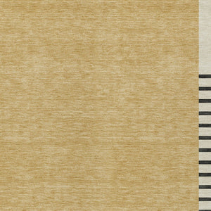 Homeroots 3' Gold Black Beige Striped Washable Area Rug For Indoor Outdoor Spaces - Durable & Versatile Decor 8' X 10' Polyester 597220