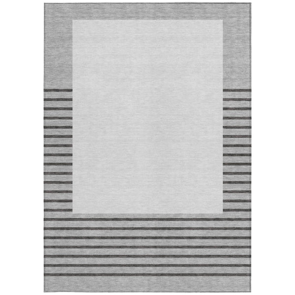 Homeroots 3' Gold Black Beige Striped Washable Area Rug For Indoor Outdoor Spaces - Durable & Versatile Decor 3' X 5' Polyester 597223