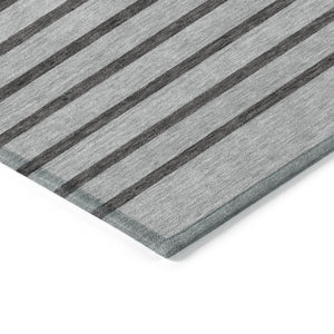 Homeroots 3' Gold Black Beige Striped Washable Area Rug For Indoor Outdoor Spaces - Durable & Versatile Decor 3' X 5' Polyester 597223