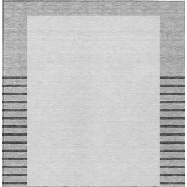 Homeroots 3' Gold Black Beige Striped Washable Area Rug For Indoor Outdoor Spaces - Durable & Versatile Decor 3' X 5' Polyester 597223