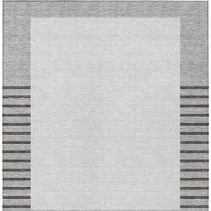 Homeroots 3' Gold Black Beige Striped Washable Area Rug For Indoor Outdoor Spaces - Durable & Versatile Decor 9' X 12' Polyester 597227