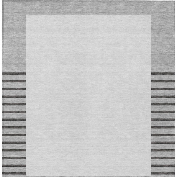 Homeroots 3' Gold Black Beige Striped Washable Area Rug For Indoor Outdoor Spaces - Durable & Versatile Decor 9' X 12' Polyester 597227