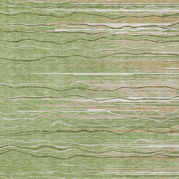 Homeroots 3' Striped Washable Area Rug - Stylish Brown, Beige & Ivory Design For Indoor And Outdoor Use 3' X 5' Polyester 597235