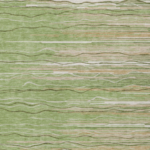 Homeroots 3' Striped Washable Area Rug - Stylish Brown, Beige & Ivory Design For Indoor And Outdoor Use 9' X 12' Polyester 597239