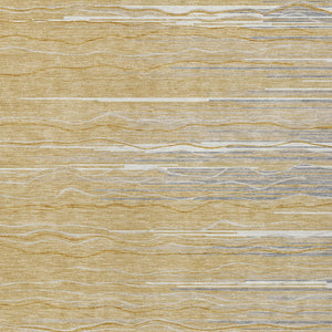 Homeroots 3' Striped Washable Area Rug - Stylish Brown, Beige & Ivory Design For Indoor And Outdoor Use 3' X 5' Polyester 597241