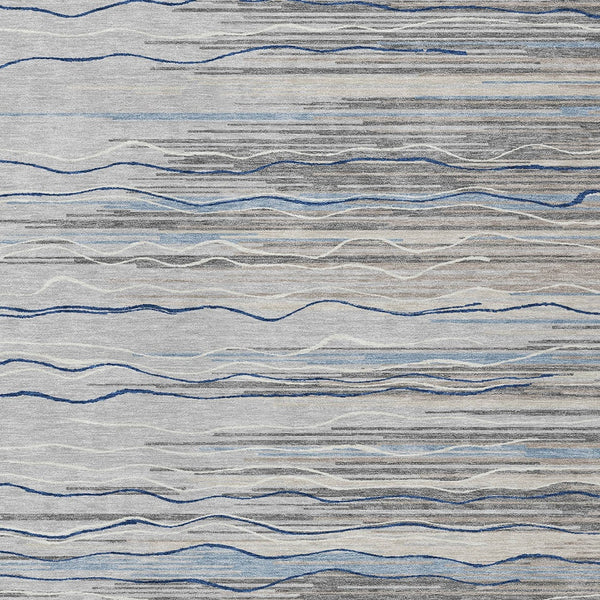 Homeroots 3' Striped Washable Area Rug - Stylish Brown, Beige & Ivory Design For Indoor And Outdoor Use 5' X 8' Polyester 597248