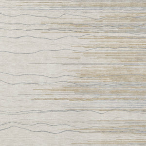 Homeroots 3' Striped Washable Area Rug - Stylish Brown, Beige & Ivory Design For Indoor And Outdoor Use 8' X 10' Polyester 597262