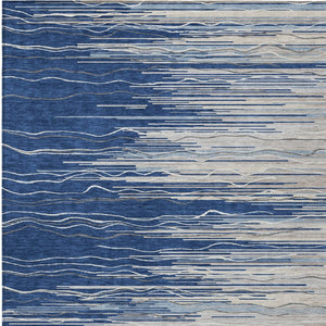 Homeroots 3' Striped Washable Area Rug - Stylish Brown, Beige & Ivory Design For Indoor And Outdoor Use 3' X 5' Polyester 597265