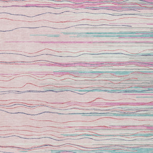 Homeroots 3' Striped Washable Area Rug - Stylish Brown, Beige & Ivory Design For Indoor And Outdoor Use 3' X 5' Polyester 597271