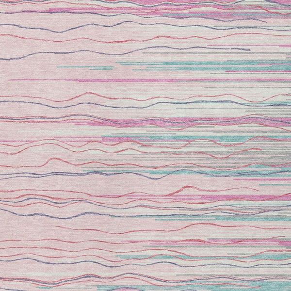 Homeroots 3' Striped Washable Area Rug - Stylish Brown, Beige & Ivory Design For Indoor And Outdoor Use 3' X 5' Polyester 597271