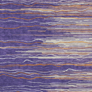 Homeroots 3' Striped Washable Area Rug - Stylish Brown, Beige & Ivory Design For Indoor And Outdoor Use 5' X 8' Polyester 597284