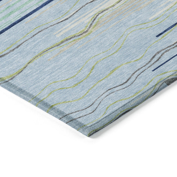 Homeroots 3' Striped Washable Area Rug - Stylish Brown, Beige & Ivory Design For Indoor And Outdoor Use 8' X 10' Polyester 597292