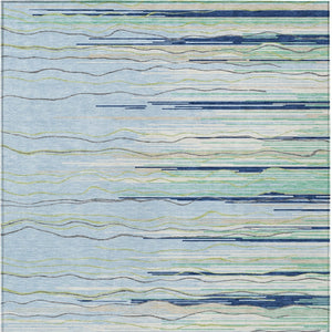 Homeroots 3' Striped Washable Area Rug - Stylish Brown, Beige & Ivory Design For Indoor And Outdoor Use 9' X 12' Polyester 597293