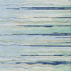 Homeroots 3' Striped Washable Area Rug - Stylish Brown, Beige & Ivory Design For Indoor And Outdoor Use 9' X 12' Polyester 597293