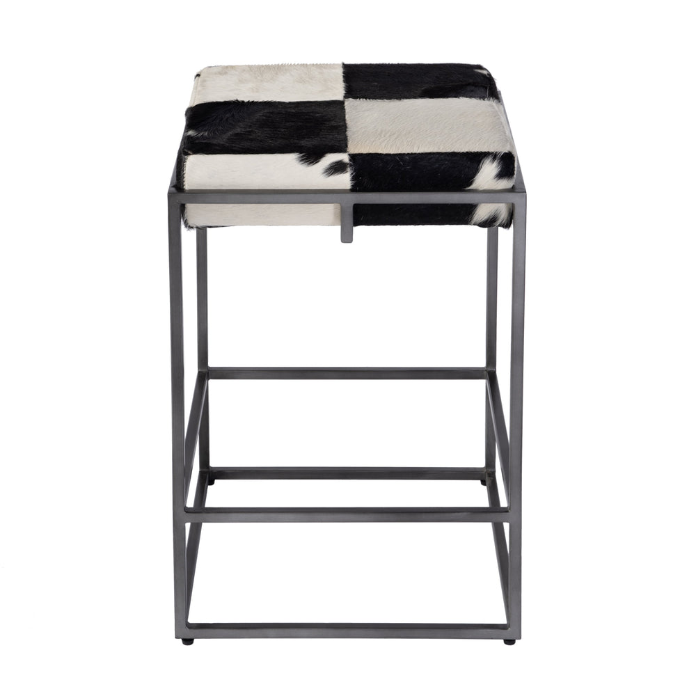 Butler Specialty Butler Stinson Counter Stool - Luxurious Hair-on-hide Leather & Iron Design For Modern Spaces Black,White Iron,Hair,On,Hide Leather,Engineered Wood 5973373-butler