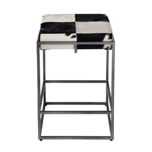 Butler Specialty Butler Stinson Counter Stool - Luxurious Hair-on-hide Leather & Iron Design For Modern Spaces Black,White Iron,Hair,On,Hide Leather,Engineered Wood 5973373-butler