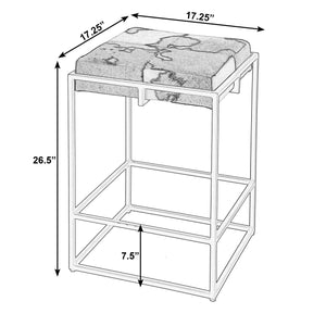 Butler Specialty Butler Stinson Counter Stool - Luxurious Hair-on-hide Leather & Iron Design For Modern Spaces Black,White Iron,Hair,On,Hide Leather,Engineered Wood 5973373-butler