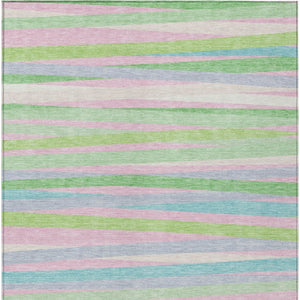 Homeroots 3' Black Brown And Ivory Striped Washable Area Rug - Durable, Versatile Design For Indoor Or Outdoor Use 3' X 5' Polyester 597337