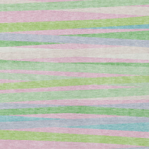 Homeroots 3' Black Brown And Ivory Striped Washable Area Rug - Durable, Versatile Design For Indoor Or Outdoor Use 3' X 5' Polyester 597337