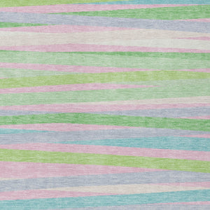 Homeroots 3' Black Brown And Ivory Striped Washable Area Rug - Durable, Versatile Design For Indoor Or Outdoor Use 5' X 8' Polyester 597338