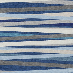 Homeroots 3' Black Brown And Ivory Striped Washable Area Rug - Durable, Versatile Design For Indoor Or Outdoor Use 10' X 14' Polyester 597348