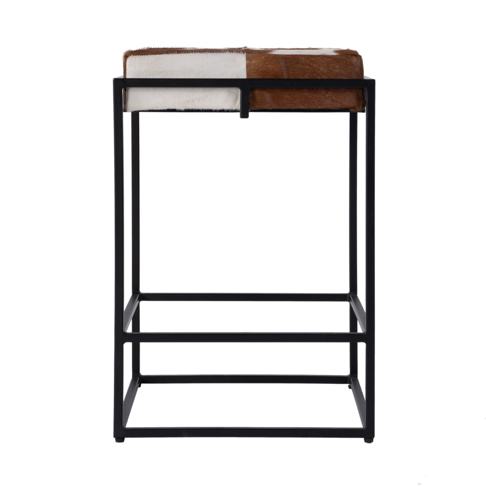Butler Specialty Butler Stinson Leather-iron Counter Stool: Luxurious Black & Brown Seating For Modern Spaces Black,Brown Iron,Leather,Engineered Wood 5973503-butler