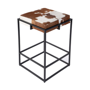 Butler Specialty Butler Stinson Leather-iron Counter Stool: Luxurious Black & Brown Seating For Modern Spaces Black,Brown Iron,Leather,Engineered Wood 5973503-butler