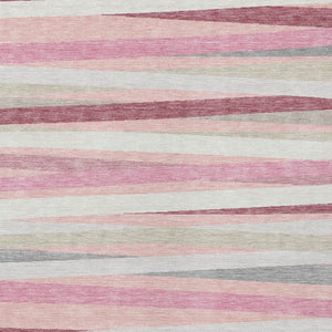 Homeroots 3' Black Brown And Ivory Striped Washable Area Rug - Durable, Versatile Design For Indoor Or Outdoor Use 5' X 8' Polyester 597350