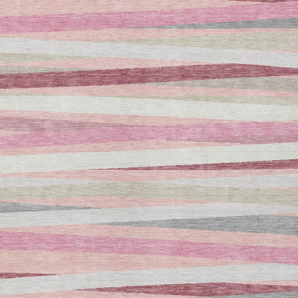 Homeroots 3' Black Brown And Ivory Striped Washable Area Rug - Durable, Versatile Design For Indoor Or Outdoor Use 9' X 12' Polyester 597353