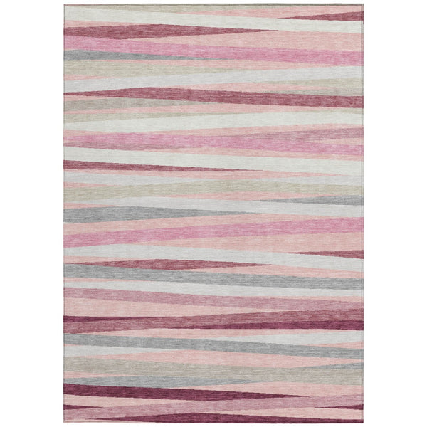 Homeroots 3' Black Brown And Ivory Striped Washable Area Rug - Durable, Versatile Design For Indoor Or Outdoor Use 10' X 14' Polyester 597354