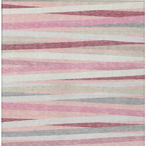 Homeroots 3' Black Brown And Ivory Striped Washable Area Rug - Durable, Versatile Design For Indoor Or Outdoor Use 10' X 14' Polyester 597354