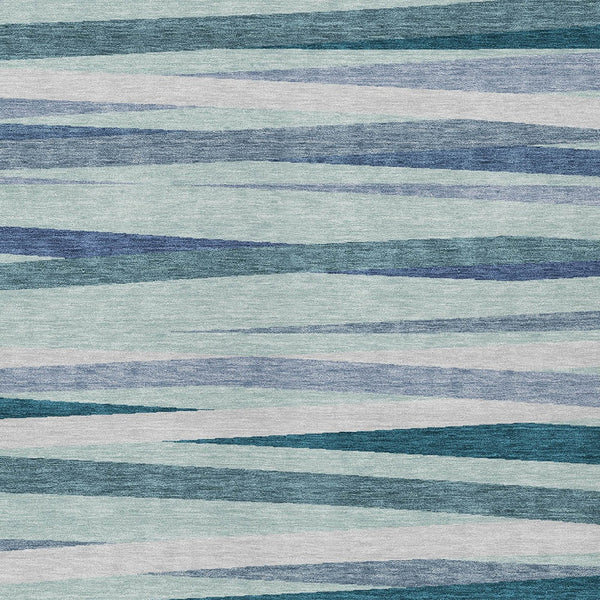 Homeroots 3' Black Brown And Ivory Striped Washable Area Rug - Durable, Versatile Design For Indoor Or Outdoor Use 3' X 5' Polyester 597361