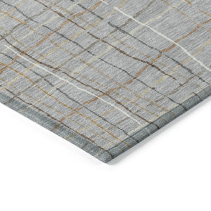 Homeroots 3' Black Ivory And Brown Striped Washable Area Rug For Indoor And Outdoor Spaces, Durable & Stylish 3' X 5' Polyester 597391