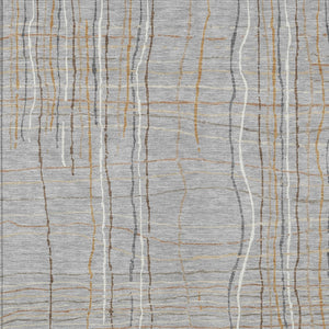 Homeroots 3' Black Ivory And Brown Striped Washable Area Rug For Indoor And Outdoor Spaces, Durable & Stylish 10' X 14' Polyester 597396