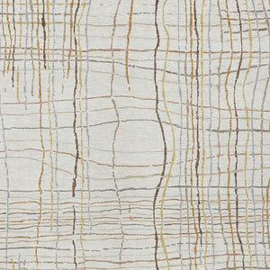 Homeroots 3' Black Ivory And Brown Striped Washable Area Rug For Indoor And Outdoor Spaces, Durable & Stylish 5' X 8' Polyester 597398