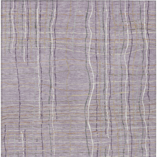 Homeroots 3' Black Ivory And Brown Striped Washable Area Rug For Indoor And Outdoor Spaces, Durable & Stylish 5' X 8' Polyester 597404