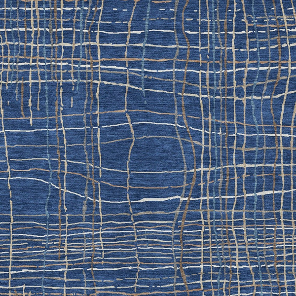 Homeroots 3' Black Ivory And Brown Striped Washable Area Rug For Indoor And Outdoor Spaces, Durable & Stylish 5' X 8' Polyester 597410