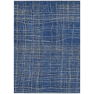 Homeroots 3' Black Ivory And Brown Striped Washable Area Rug For Indoor And Outdoor Spaces, Durable & Stylish 8' X 10' Polyester 597412