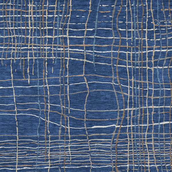 Homeroots 3' Black Ivory And Brown Striped Washable Area Rug For Indoor And Outdoor Spaces, Durable & Stylish 10' X 14' Polyester 597414